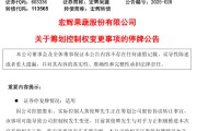 汶上明日停牌！又一A股，筹划控制权变更